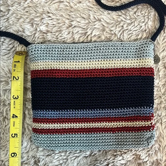 The Sak Blue and Red Crossbody Bag with Striped Design - Picture 5 of 7